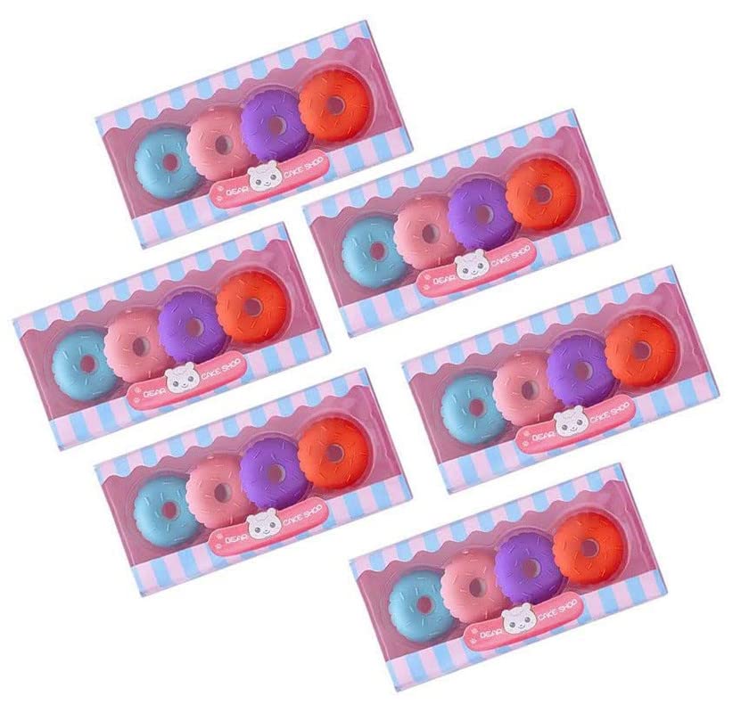 YBN Eraser Set Box - Different Shape Erasers for Kids, School, and Artists - Stylish Designer Gift Set (8 pc Donut Eraser)