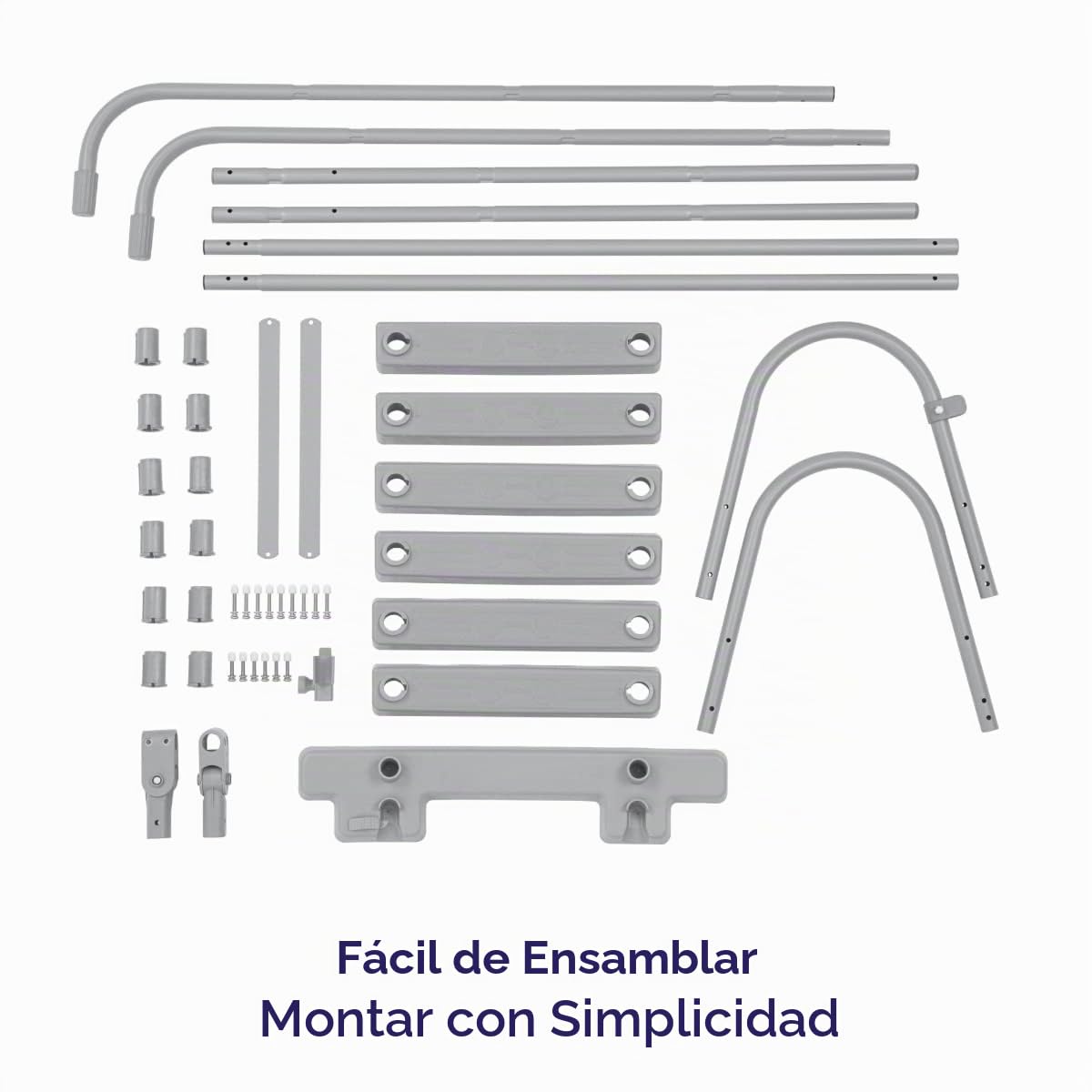 Bestway Escalera de Seguridad para Piscina Flowclear™ 1,07 m, metal, gris.