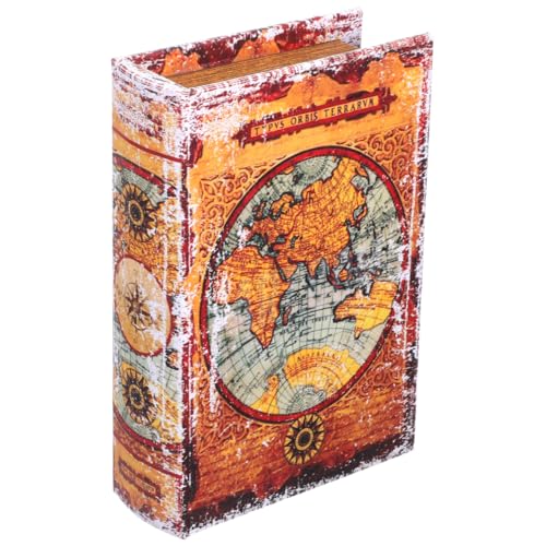 Angoily Caja Libro Falsa Vintage Con Compartimento Secreto Caja De Madera Retro Para Almacenaje De Joyas Y Objetos Personales Decoración Hogar Oficina