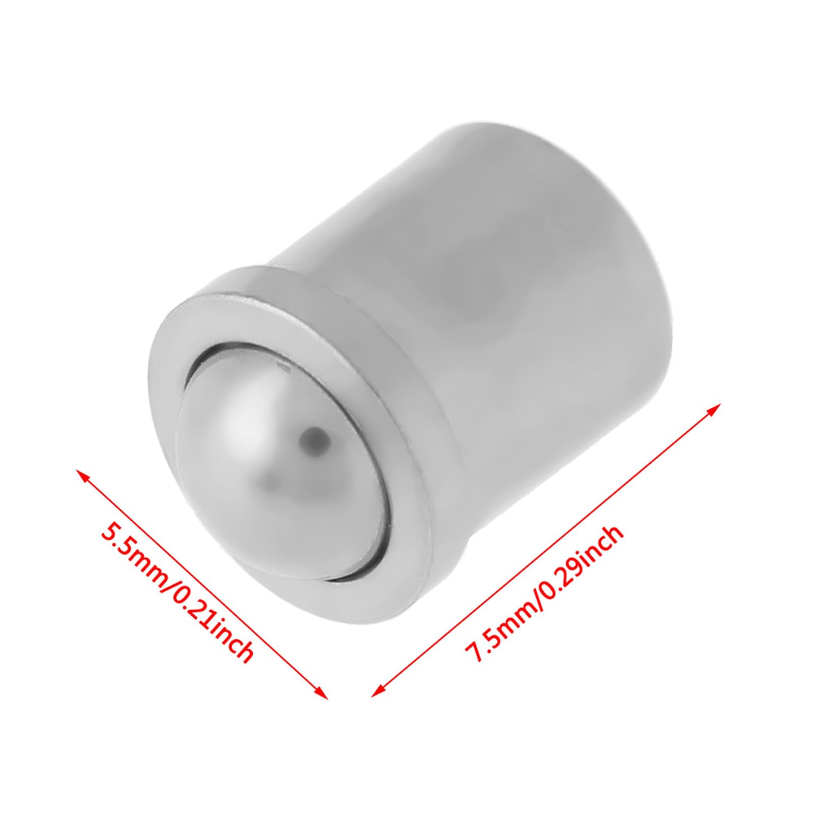 Stainless Steel Push Fit Ball Spring Plunger Strength Spring Devices 304 10 Pieces Set 5.5mm*7.5mm Body Mechanics