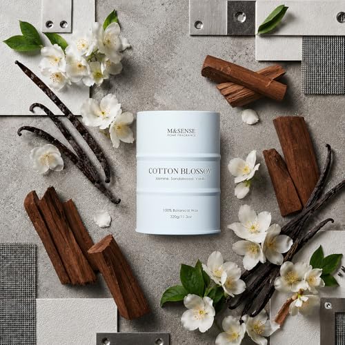 Image of M&SENSE Cotton Blossom Scented Fall Candles, 11.3oz