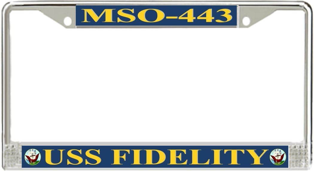 MilitaryBest USS Fidelity MSO-443 License Plate Frame