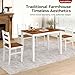 Sophia & William 5 Piece Dining Table Set for 4, Wood Kitchen Table and Chairs,Space-Saving Farmhouse Dining Sets,Walnut & White