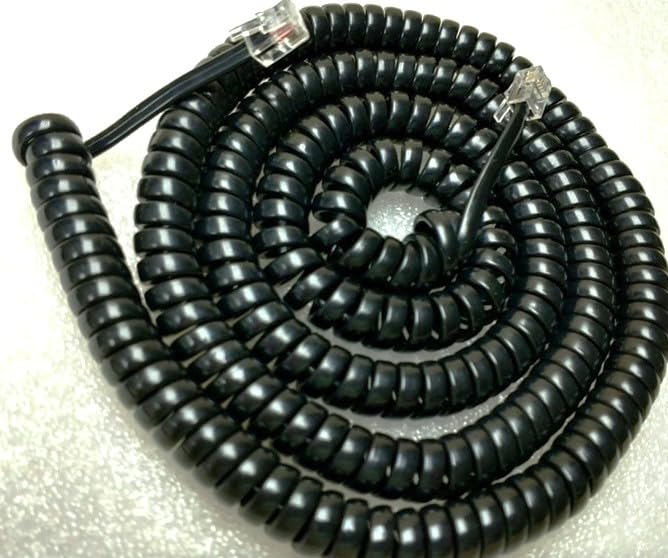 5-Pack Cable para Teléfono RCA de 25 pies Negro