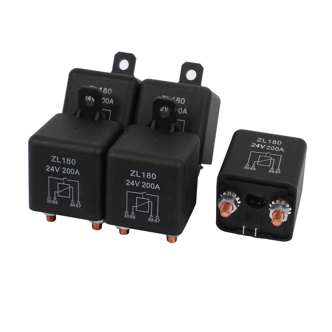ZL180 DC 24V 200A 4 Pins SPST Split Charge Car Truck electronic starter Relay 5pcs Relé de repuesto