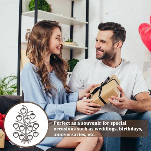 Cadre photo arbre généalogique rustique avec support de table