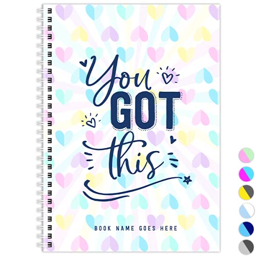 My Thoughtful Diary, Wellbeing, Mood Tracker, 12 Months, Week-to-View, Undated, Colourful, A5, Planner, Journal - (You Got This)