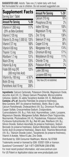 Image of Centrum Silver Men's Multivitamin for Men 50 and Over, Tablets 100 Count (Pack of 12)
