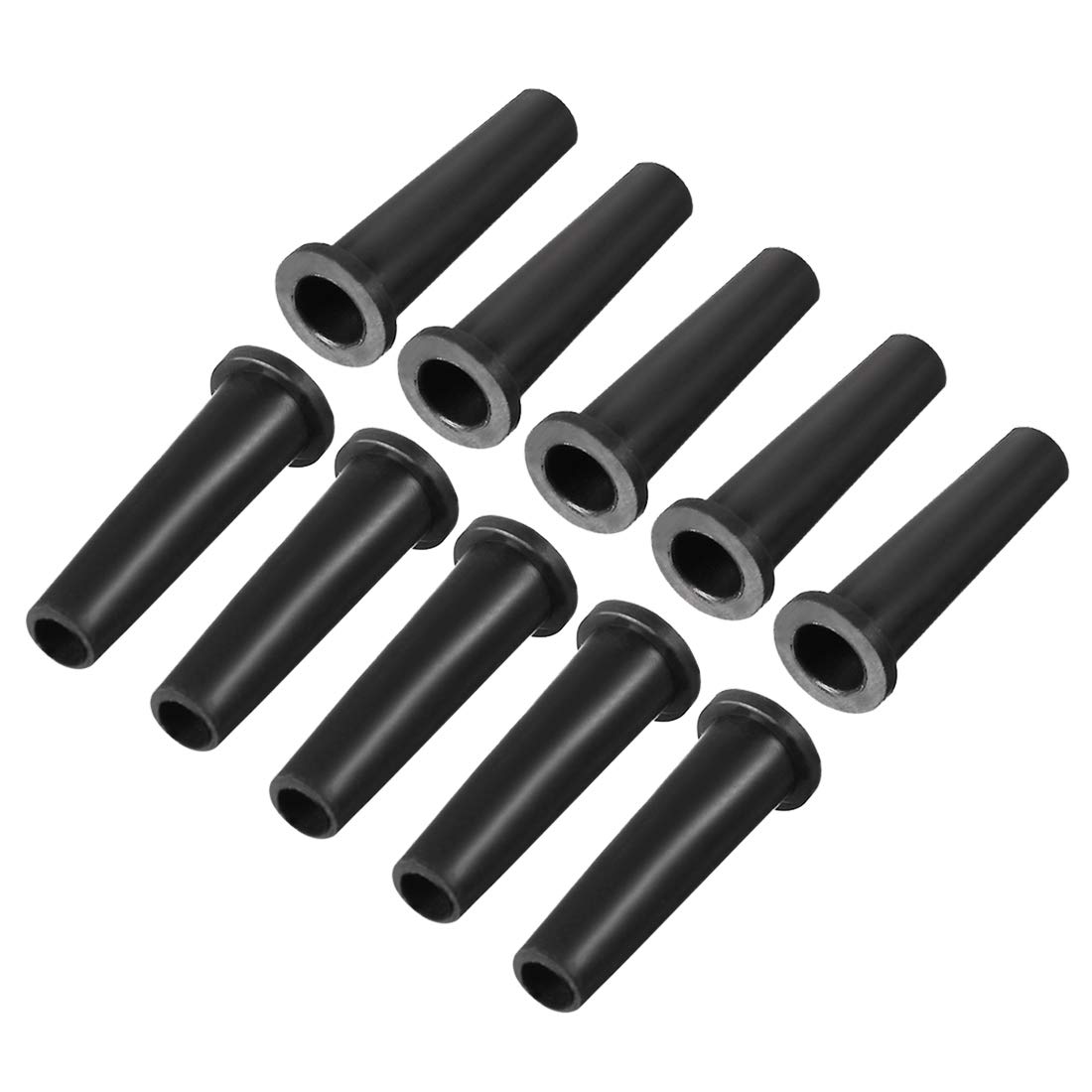 uxcell 10pcs 6.5-4.5mm PVC Strain Relief Cord Boot Protector Cable Sleeve Hose 33mm for Aviation Power Tool