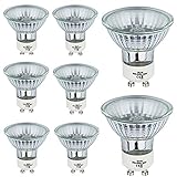 400 Lumen GU10 50W Halogen Reflektor Halogenlampe 230V 2700K Warmweiß Dimmbar (8er Pack)