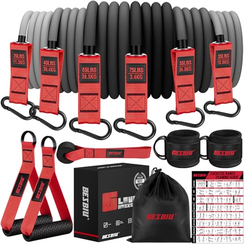 Heavy Exercise Bands Resistance Bands Set for Working Out, 300lbs...