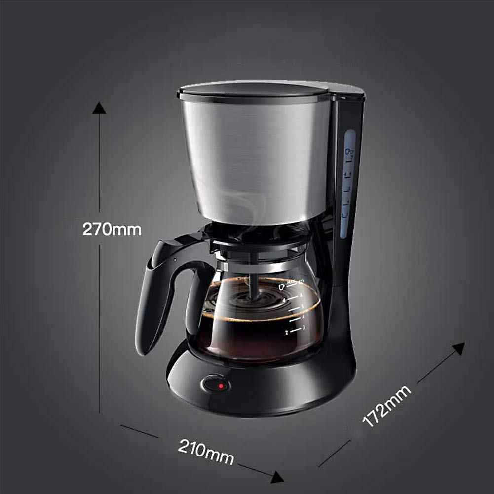SOVORM Caffettiera Macchine da caffè Macchina per caffè americano a goccia Mini macchina per il caffè Tè preparato all'americana-Metallo (Metallo) The New