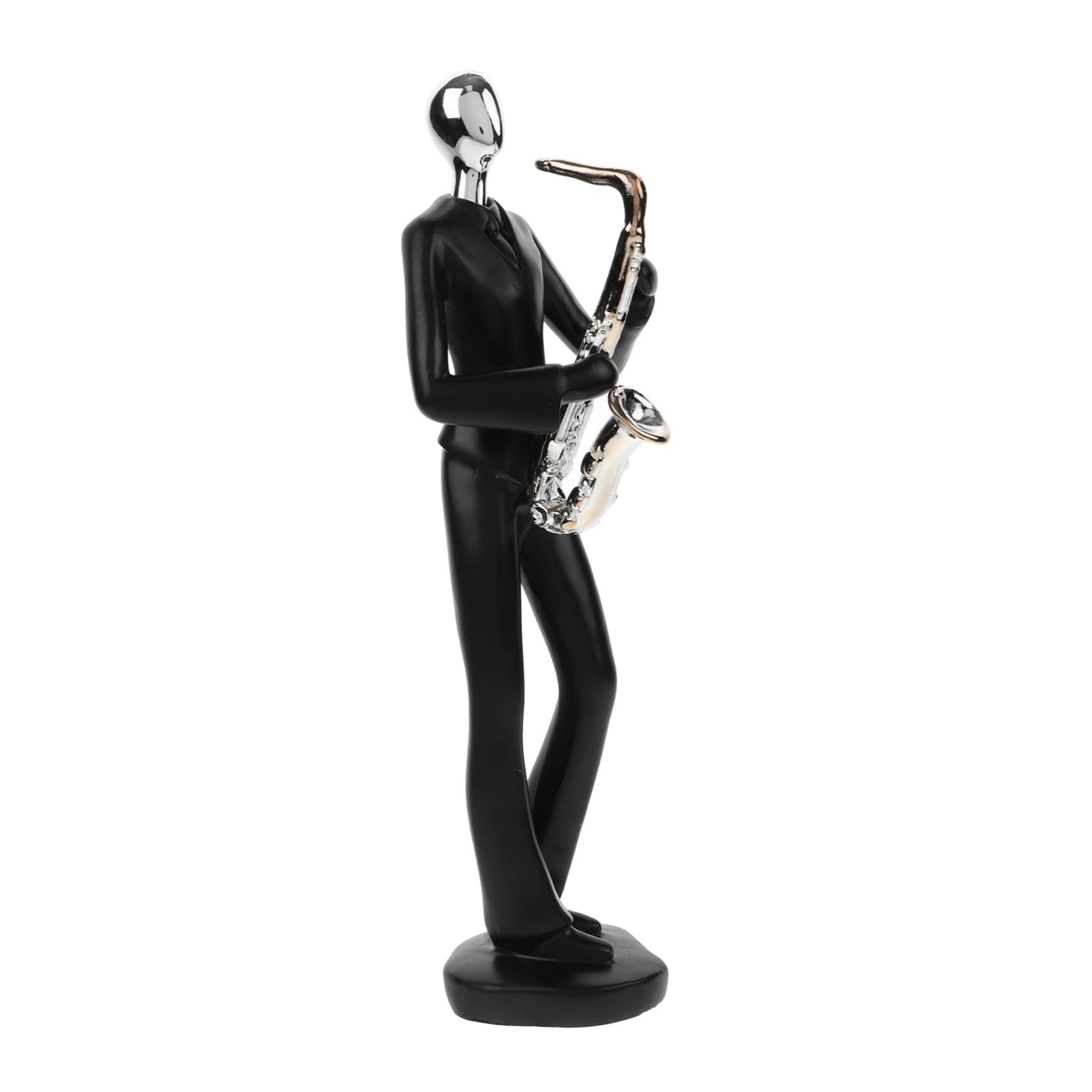 VICASKY Statua Musicista in Resina Astuccio Decorativo per Studio o Caffè Statuina Astratta di Musicista per Arredamento Contemporaneo
