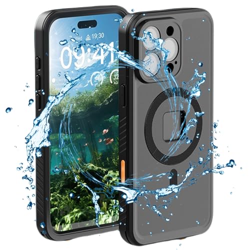 Coque étanche iPhone 16 Pro Max pour photo sous-marine et ski noir