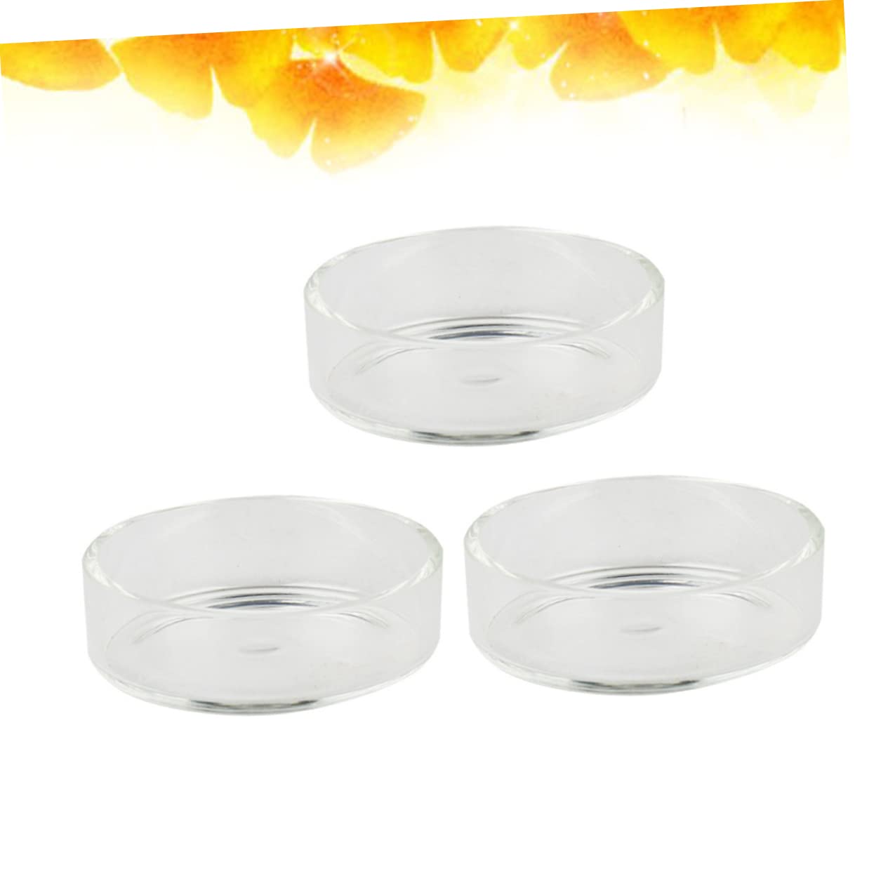 Didiseaon 2 Juegos de Cuencos Redondos de Vidrio para Camarones Comederos para Camarones Suministros para Acuario Adornos de Cristal para Tanque de Camarones 5 Piezas