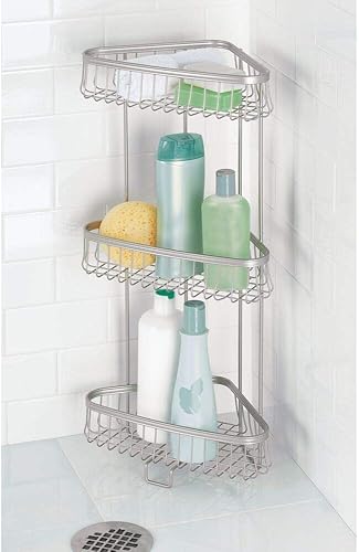 Miniatura 10 de mDesign Hyde Collection - Estante de baño de metal, almacenamiento vertical independiente para organizar y almacenar toallas de mano, loción