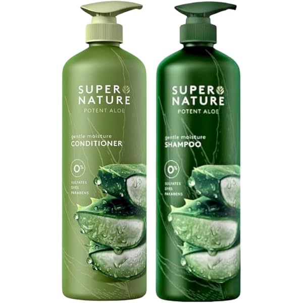 1 pack of Super nature potent aloe shampoo and conditioner