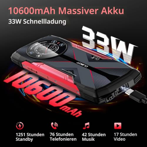 CUBOT Kingkong Star(2023) 5G Outdoor Smartphone Android 13, 24GB+256GB/1TB, 10600mAh(33W...