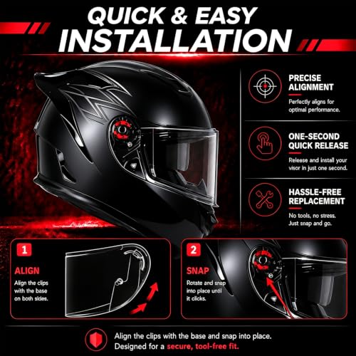 Image of PSLER Shatterproof Helmet Visor for Strada 2 Strada 3 FF801,Deep Purple | Impact-Resistant ,UV400 Protection, Motorcycle Tinted Face Shield for Strada 2 Strada 3 FF801 FF397,Visor Replacement