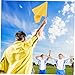 MOTHNUR 4pcs Commanding Referee Flag Match Referee Flag Hand Signal White Stainless Steel Pole