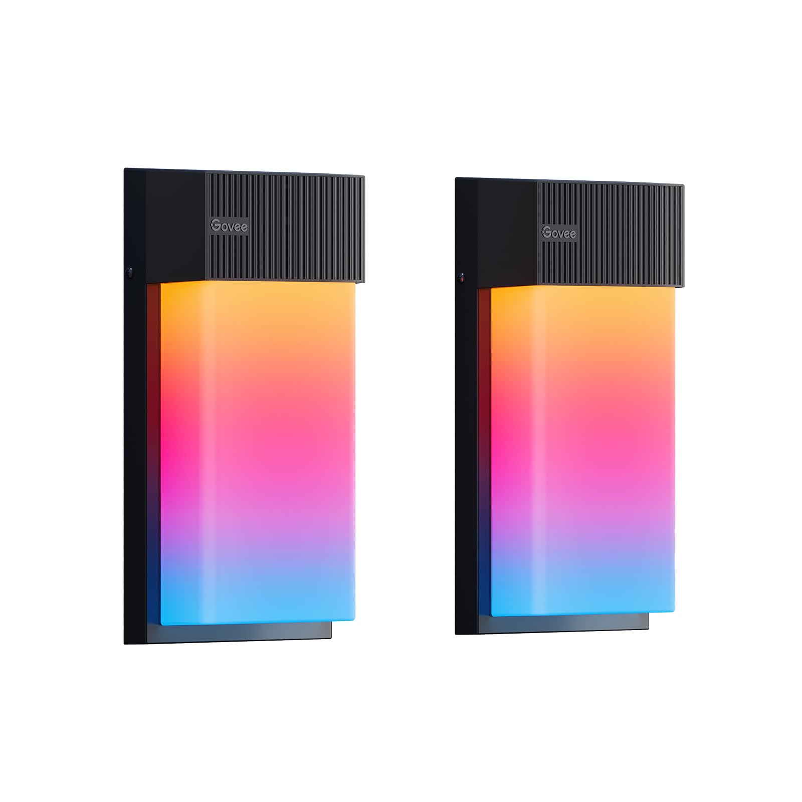 Outdoor Wall Lights RGBIC, 1500LM Smart LED Wall Light with 45 Scene Modes, IP65 Waterproof for Outside Light, DIY Lighting Effects, Works with Alexa, Google Assistant and Matter, 2 Packs