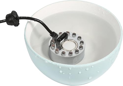 Miniatura 13 de Fuente de agua de aluminio, atomizador, atomizador, mini máquina de niebla con 12 luces LED que cambian de color (#1) #1,#3