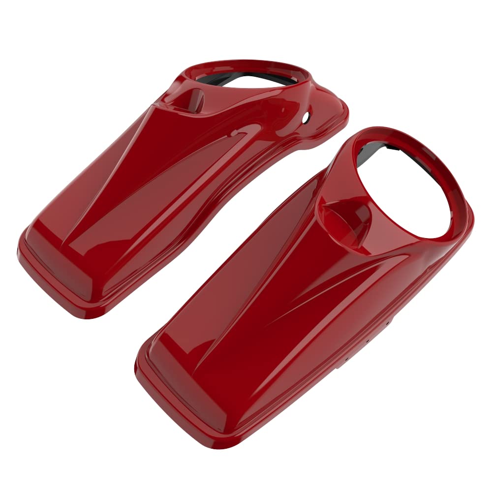 Moto Onfire Harley 8 inch Saddlebag Speaker Lids Fit for 2014+ Harley Touring - Redline Red