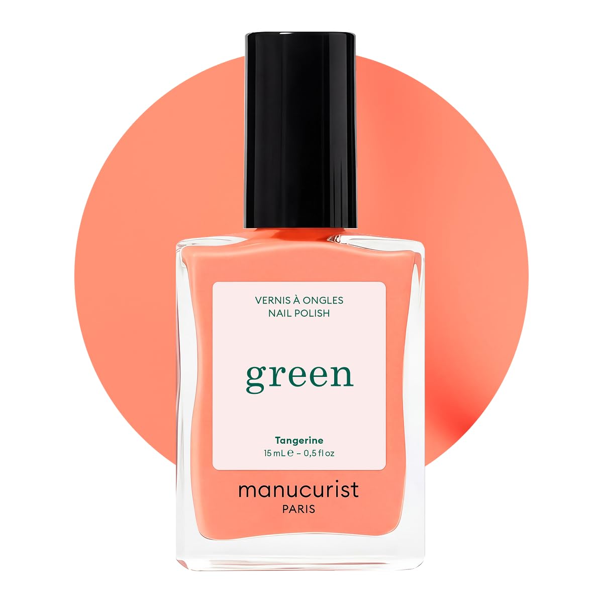 Manucurist - Green Smalto Unghie Tangerine - Arancione Neon Chiaro - Smalti per Unghie classico 9-Free - Vegano e di Origine Biologica (80%) - Manicure Professionale - 15ml - Nail Polish