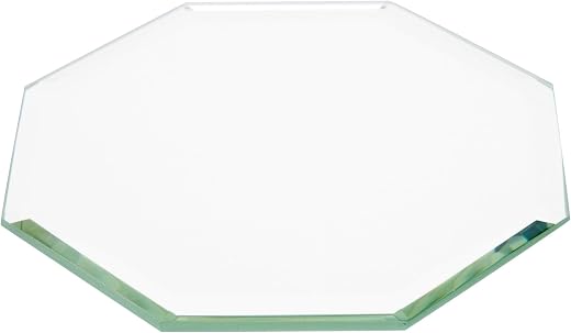 Plymor 3.5" Octagon, 3mm Thick Beveled Glass Mirror, Pack of 24
