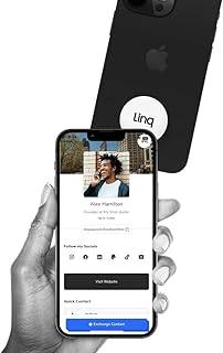 Linq Tap - NFC Tap Technology - Add to Your Phone to Share Contact Info, Social Media, Websites, and More! (White)