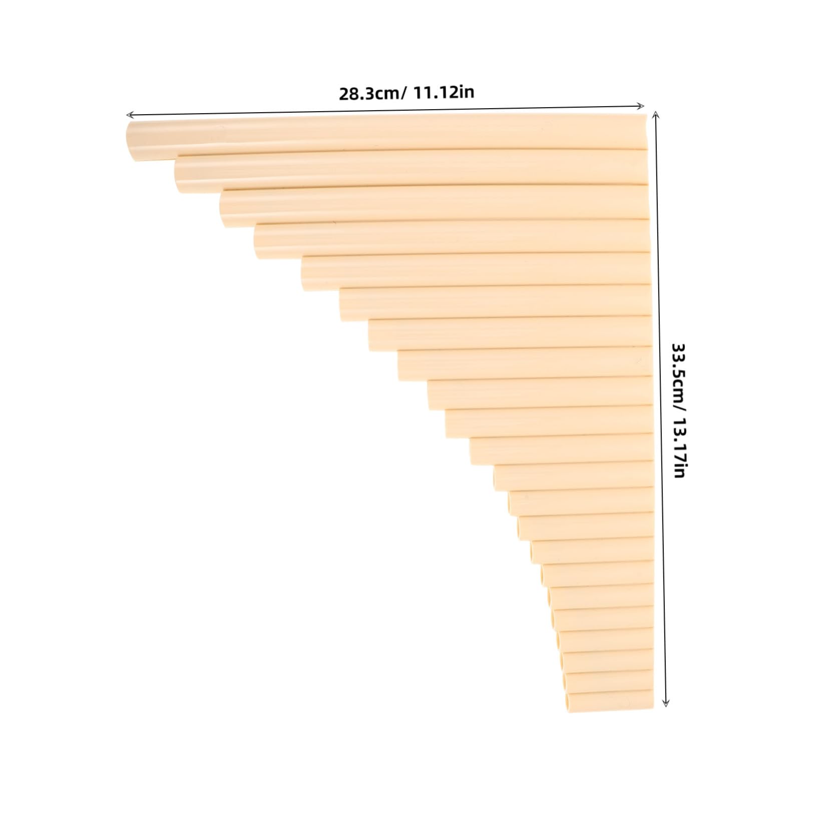 Flauto di Pan Tradizionale Tonalità G 22 Tubi, Beige | Plastica, Esecuzione da Sinistra o Destra, per Concerti Classici e Didattica Musicale