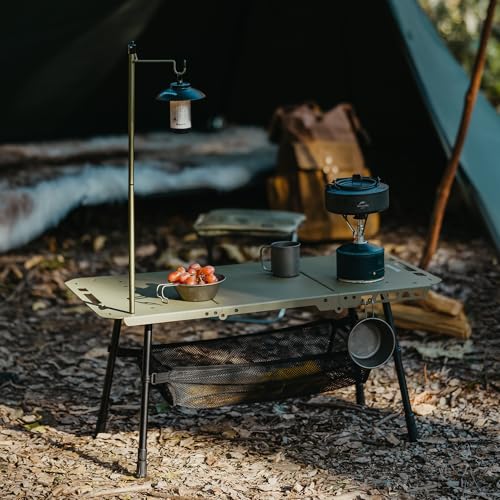 Image of Naturehike Tactical Camping Table with Adjustable Height, Collapsible Table Lightweight with Carry Bag for Camping, Travel expeditions, Hiking, Picnics, BBQs & Beach Trips