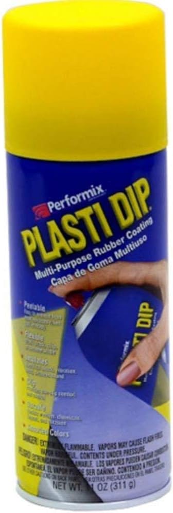 Yellow Spray – 11oz Aerosol Rubber Coating – Peelable, Flexible & Insulating Coating for Tools, Crafts, Automotive, DIY Projects