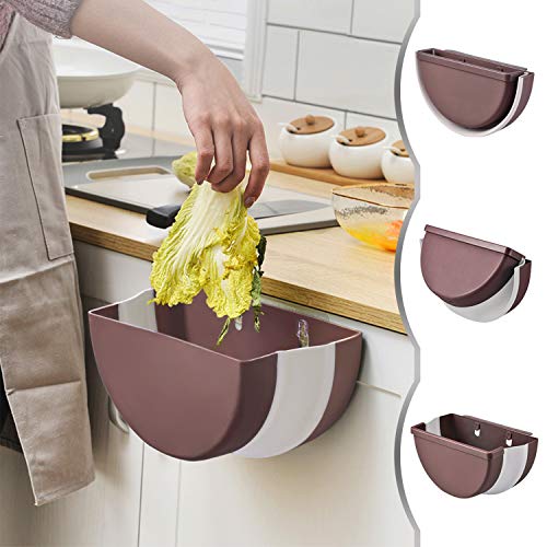 JEEZAO Cubos de Basura Plegable Bote de Basura Colgante Basurero Plegable Basura...
