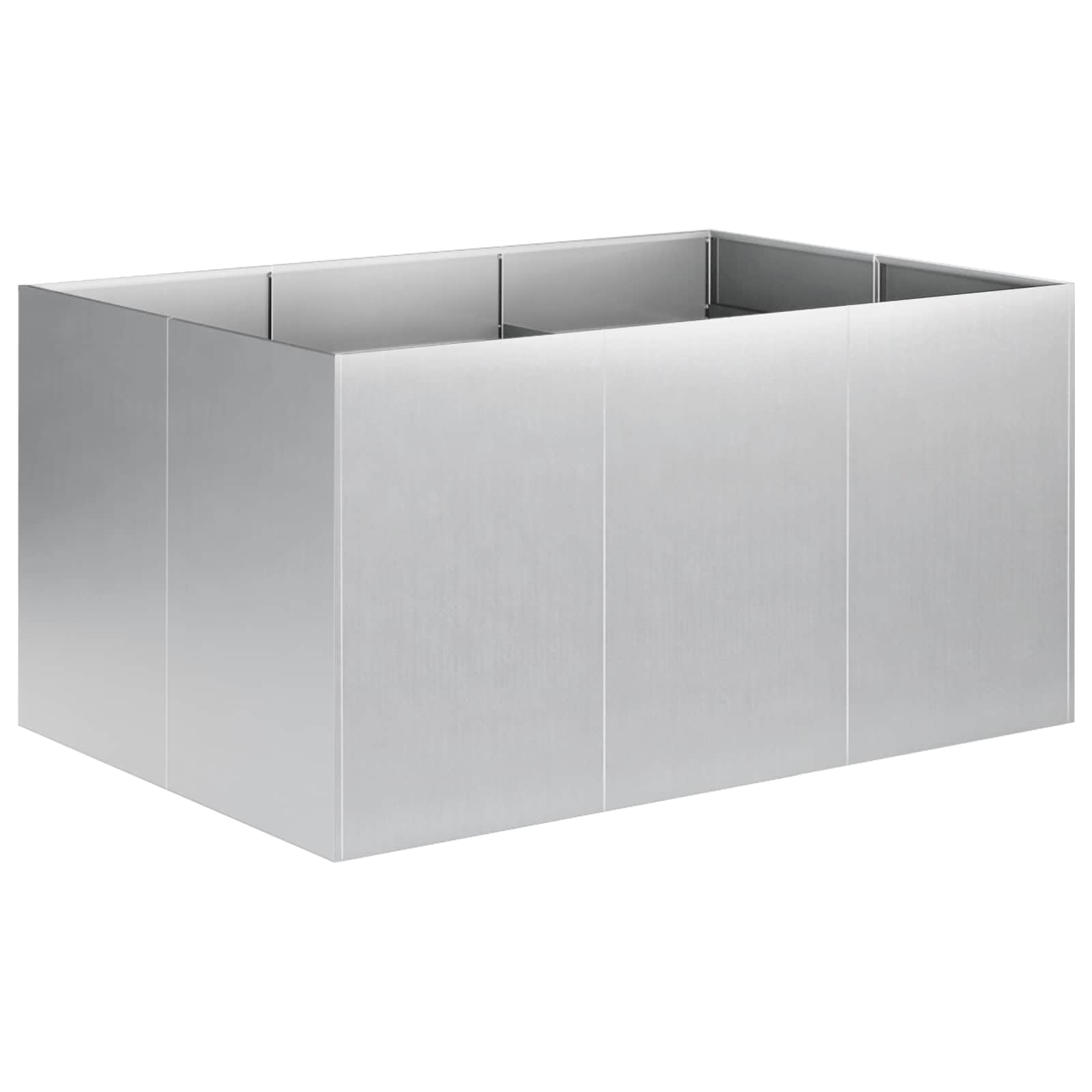 Hochbeet Metall Silber 120x80x60 cm Garten Pflanzkübel