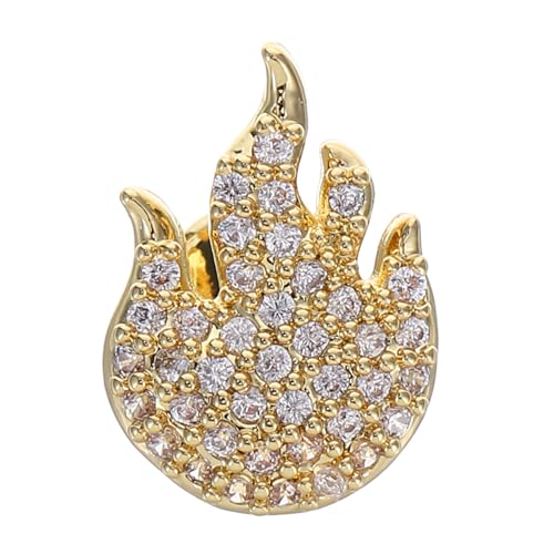 HANABASS Single Tooth Grill Hip Hop Teeth Cap with Pattern Gold Plated Fashion Accessory for Men and Women Concert Party Mouth Bling