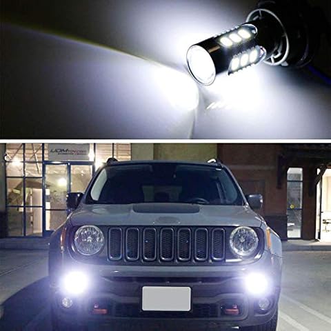 iJDMTOY (2) 6500K White 15-SMD LED Daytime Running Light Bulbs For 2015-up Jeep Renegade Cover