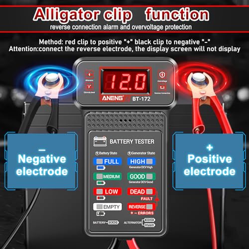 Image of TecoKart 12V Car Battery Health Tester, Comprehensive Analysis Voltage and Load Tester with LED for Two Wheeler and Car Batteries, Universal Trouble Shooting