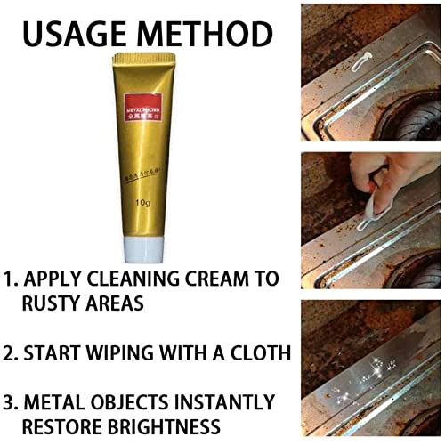 Ultra Metal Polishing Paste - Ultimate Metal Polish Cream - Fixini All Metal Polish Cream - Chrome, Silver, Aluminum, Brass, Gold And All Metal Polish Clean Shine And Protect (3) #TOP5