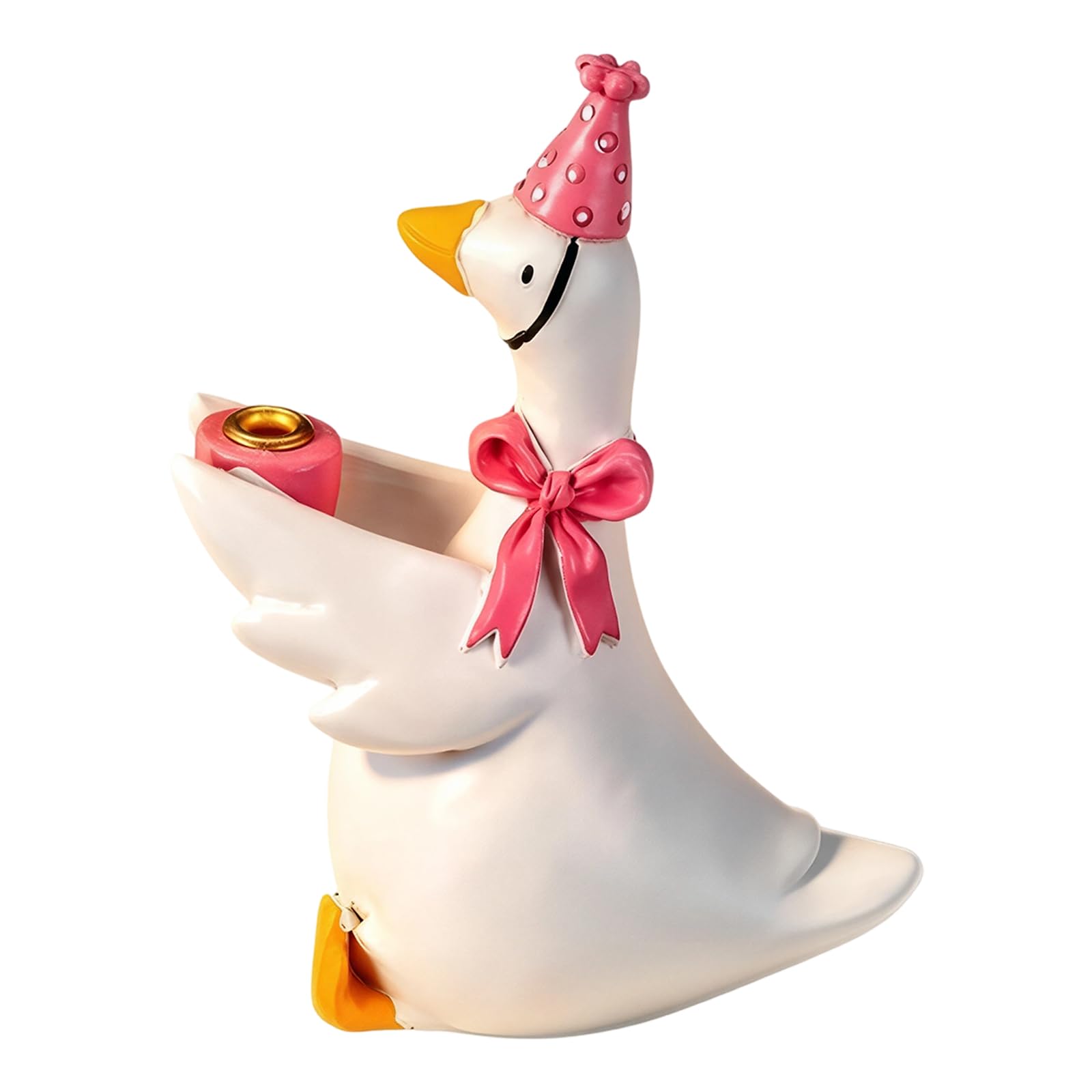 Tsophreniq Silly Gooses Cake Holders Cake Stick Holders Resin Gooses Statue Cakes Toppers Decoration for Showers Candlestick