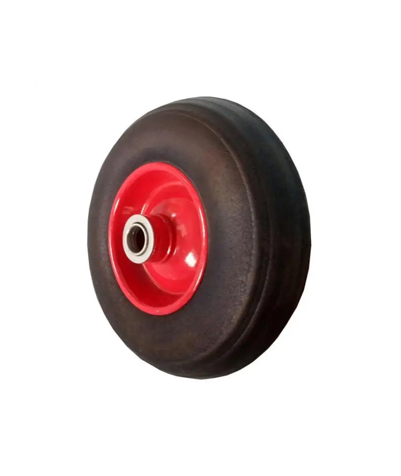 1 piece 350-4 small iron silent rubber powder solid wheel industrial tiger hand trolley