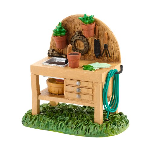 Department 56 Accessories for Villages My Garden Potting Bench Accessory, 2.05 inch