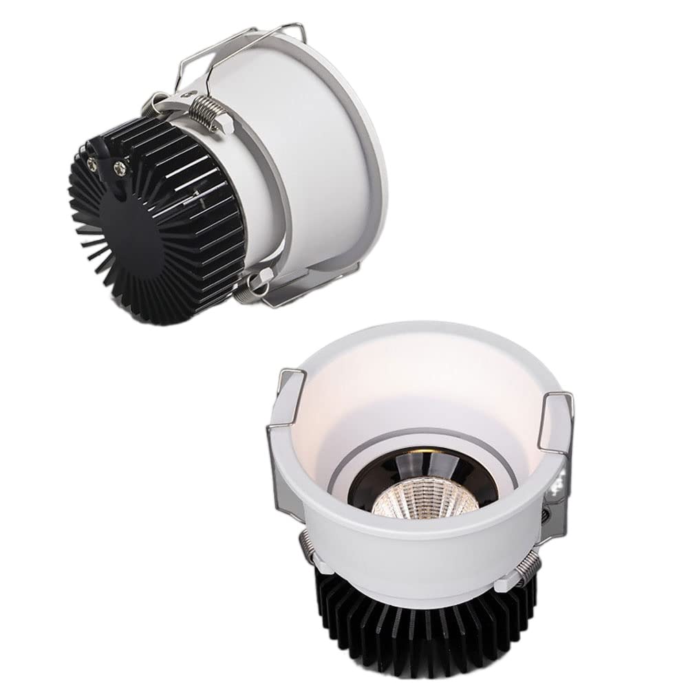 GTHTUHFD Modern Creativity Recessed Downlight 30 Degree Adjustable Angle Cri95 Led Recessed Spotlight 36 Degree Beam Angle 140Lm/W Baffle Trim/3000K/10W,3500k-10W