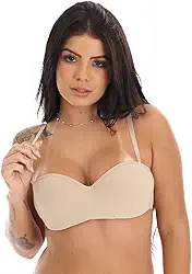 Sutiã Tomara Que Caia Alça Removível Com Bojo Reforçado Liso Básico Sustentação