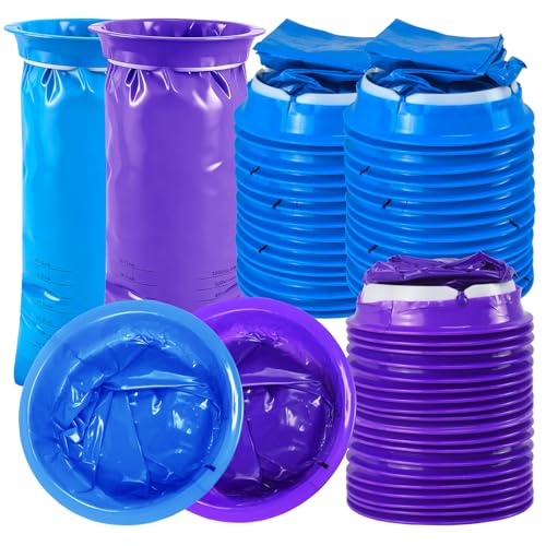 lonllidin 50 Pcs Vomit Bags Disposable,1000ml Emesis bags,Leak Resistant Disposable Barf Bag,Travel Motion Sickness,Portable Puke Bags,Perfect for Morning Sickness,Pregnant Women,Car Motion Sickness