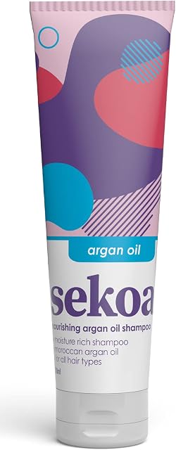 Amazon Brand - Sekoa Argan Oil Shampoo 250ml, With Moroccan Argan Oil and Silk Proteins, Moisture-Rich, Boosts Shine