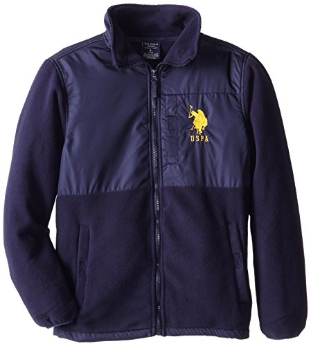 U.S. Polo Assn. Big Boys' Polar Fleece Jacket with Rip Stop Trim