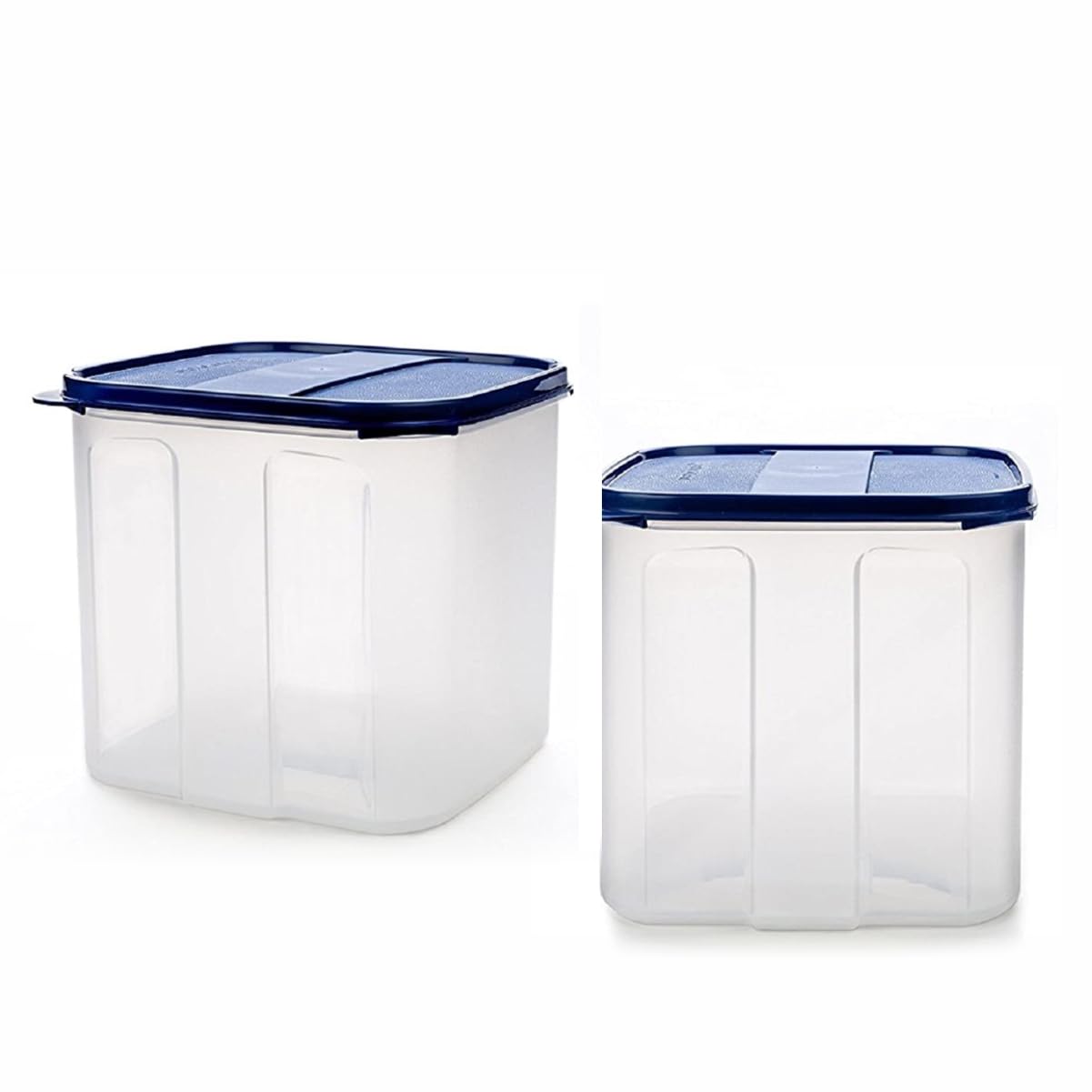 SignoraWare Modular Square, Food storage Container with Lid, 4.5Ltrs, Set of 2|Multipurpose|Dry Storage|BPA Free|Air tight|best for Daal, Atta, Rice, Pulses|Durable Pantry|Stackable Design|Blue Lid (B014R9OU9Q) Amazon Price History, Amazon Price Tracker