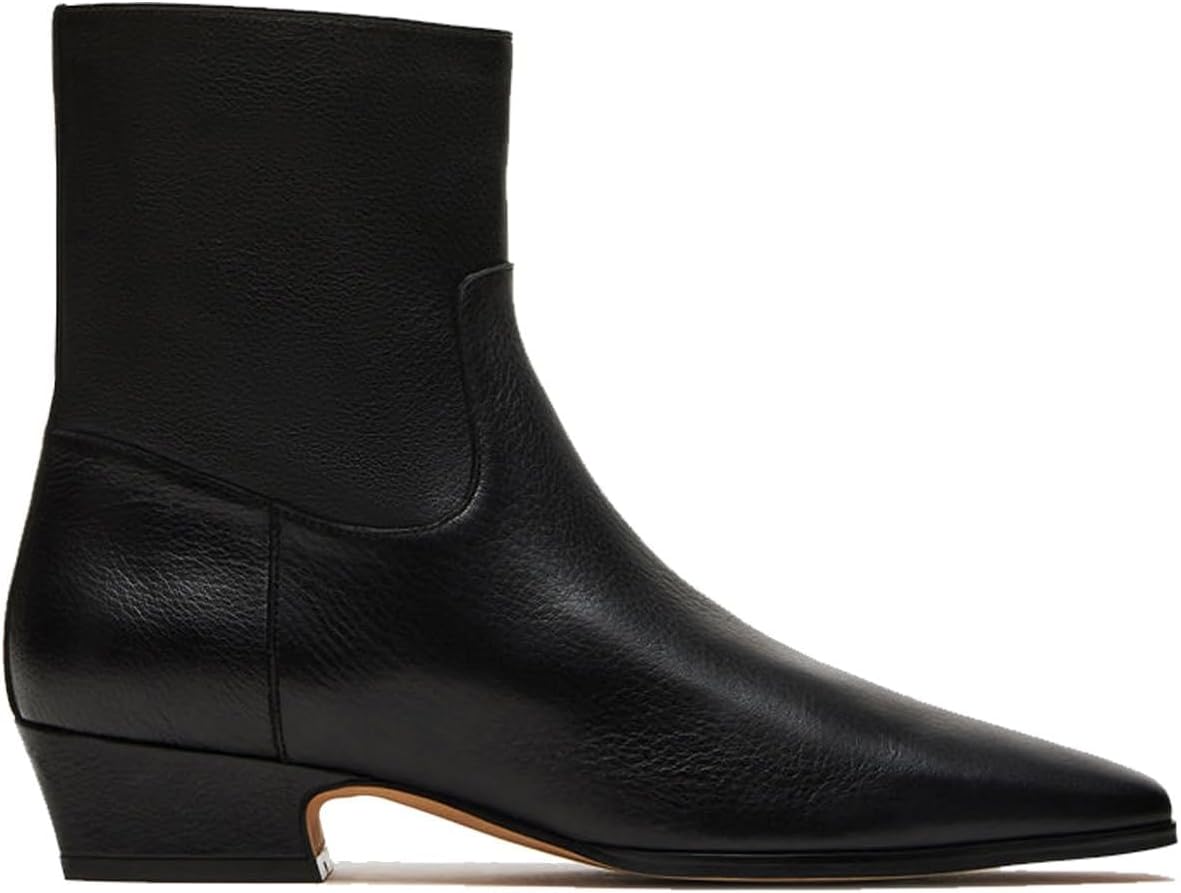 Women's Ankle Boots Square Toe Low Chunky Block Heel Booties Comfortable Short Boots Side Zipper Booties Shoes - Image 4