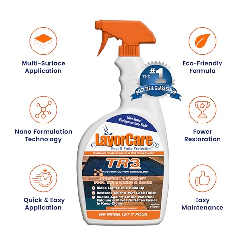 LayorCare TR3-800-QT - Pool Tile Sealer, Restorer, & Protectant for Pool Tiles - Wet Look Tile Sealer to Restore Pool Tile 1 Quart - Image 3